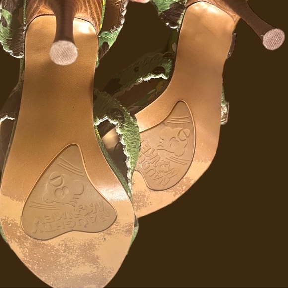 Naughty Monkey Green Strappy Heeled Sandals Size 7 - Picture 4 of 6